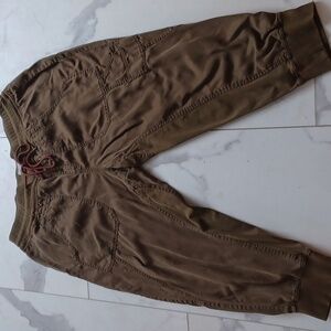 Anthropologie Cargo Pants 1X 16W Olive Green Ex